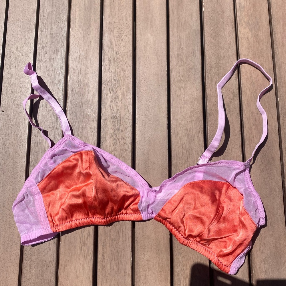 NWOT Araks silk bralette, Size L